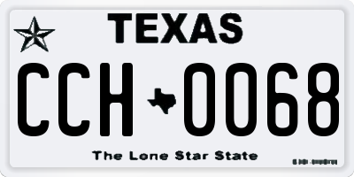 TX license plate CCH0068