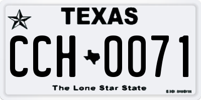 TX license plate CCH0071