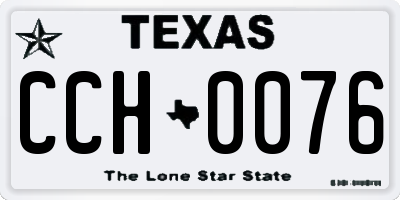TX license plate CCH0076