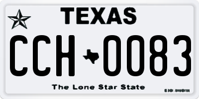 TX license plate CCH0083