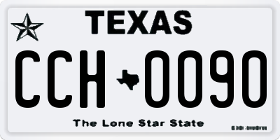 TX license plate CCH0090