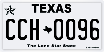 TX license plate CCH0096