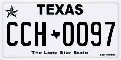 TX license plate CCH0097