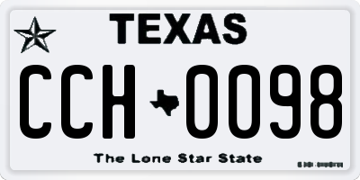 TX license plate CCH0098