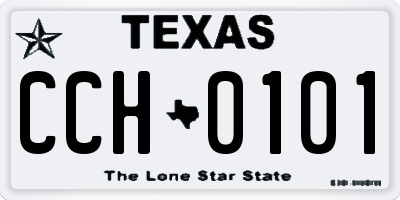 TX license plate CCH0101