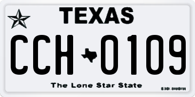 TX license plate CCH0109