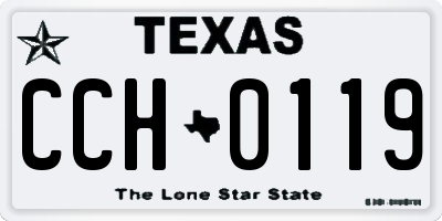 TX license plate CCH0119