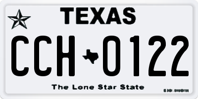 TX license plate CCH0122