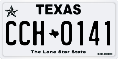 TX license plate CCH0141