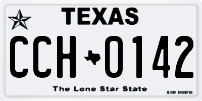 TX license plate CCH0142