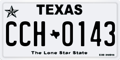 TX license plate CCH0143