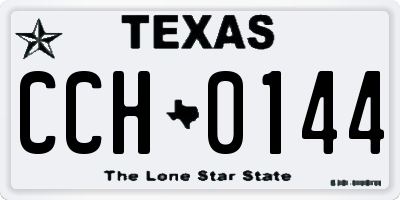 TX license plate CCH0144