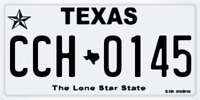 TX license plate CCH0145