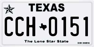 TX license plate CCH0151