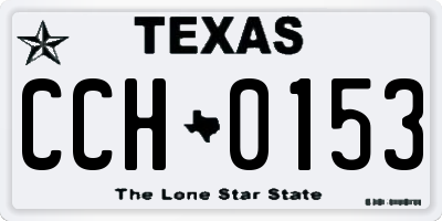TX license plate CCH0153