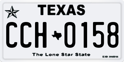 TX license plate CCH0158