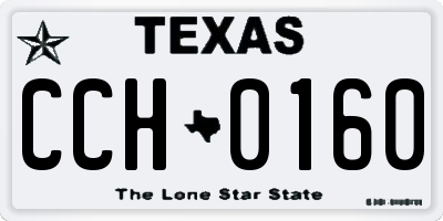 TX license plate CCH0160