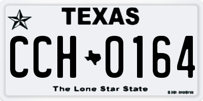 TX license plate CCH0164