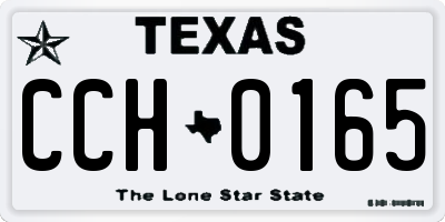 TX license plate CCH0165
