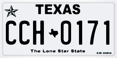 TX license plate CCH0171