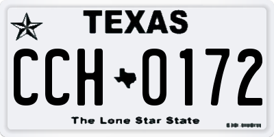 TX license plate CCH0172
