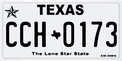 TX license plate CCH0173