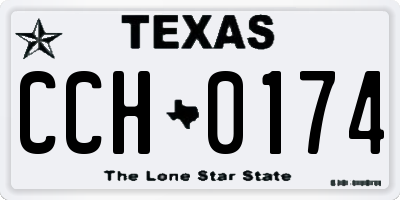 TX license plate CCH0174