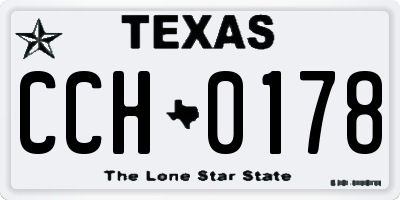 TX license plate CCH0178