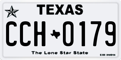 TX license plate CCH0179