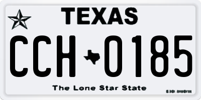 TX license plate CCH0185