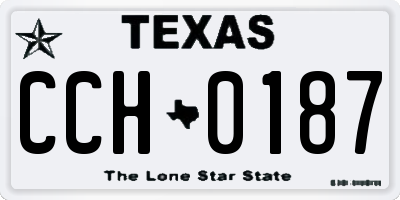 TX license plate CCH0187