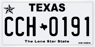 TX license plate CCH0191