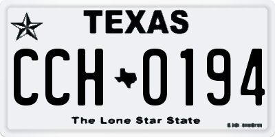 TX license plate CCH0194