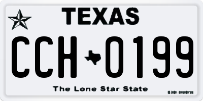 TX license plate CCH0199