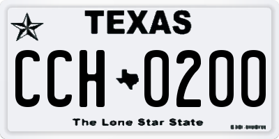 TX license plate CCH0200
