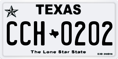 TX license plate CCH0202