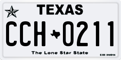 TX license plate CCH0211