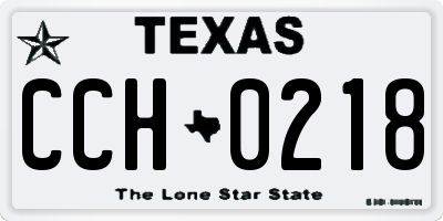 TX license plate CCH0218