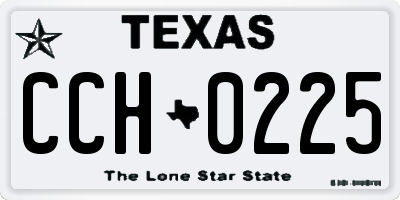 TX license plate CCH0225