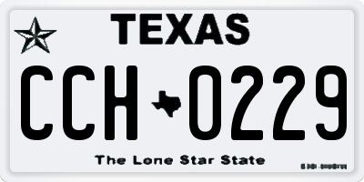 TX license plate CCH0229