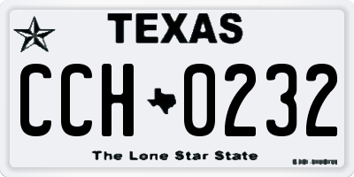 TX license plate CCH0232