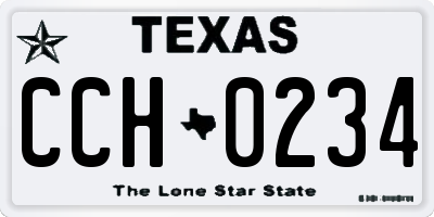 TX license plate CCH0234