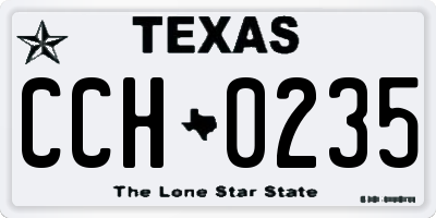 TX license plate CCH0235