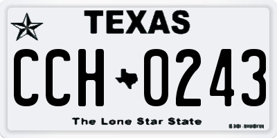 TX license plate CCH0243
