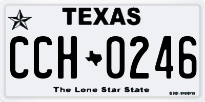 TX license plate CCH0246