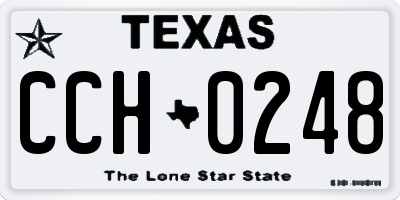 TX license plate CCH0248