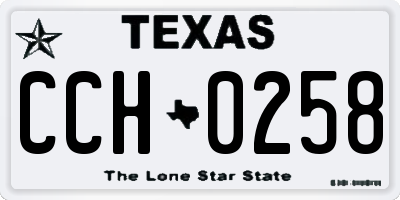 TX license plate CCH0258