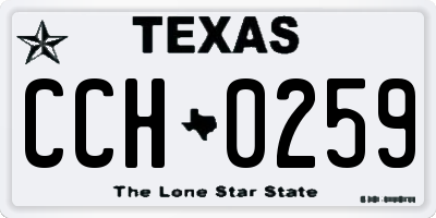 TX license plate CCH0259