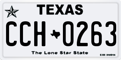 TX license plate CCH0263