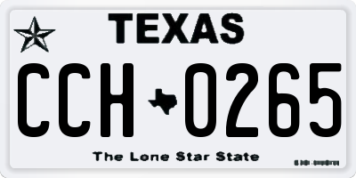 TX license plate CCH0265